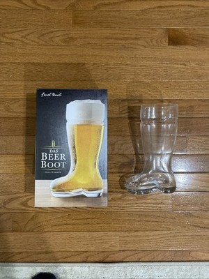 Das Beer Boot 33oz / 1L Capacity - Machine Blown Glass - Complete in Box / New!