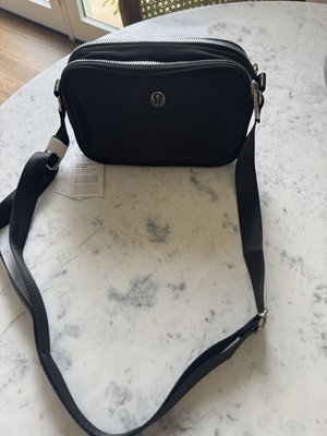 New Lululemon Athletic Black Double-Zip Crossbody Bag NWT