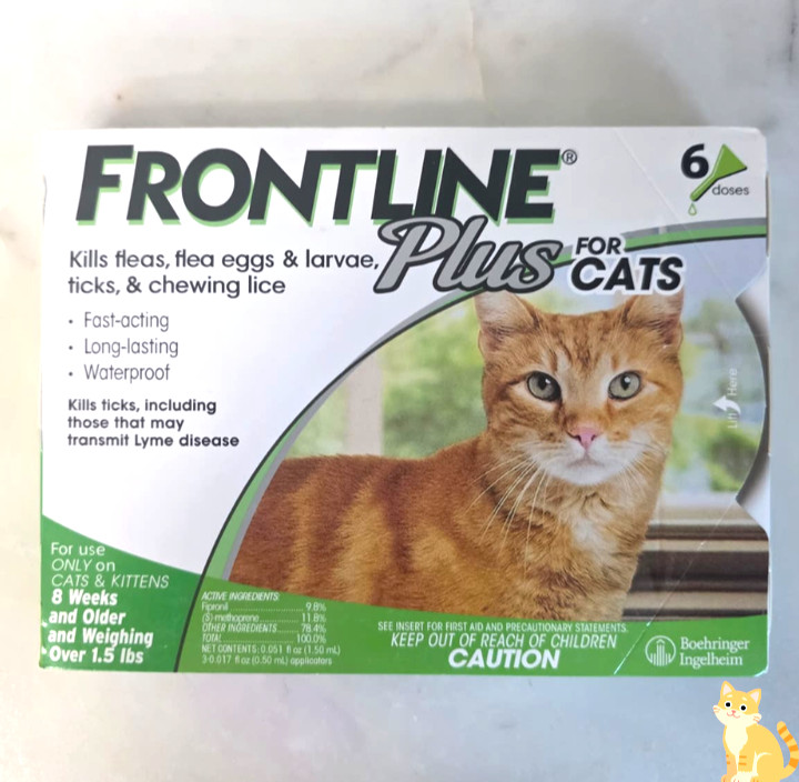 Frontline Plus For CATS And Kittens 6-Doses Fleas & Ticks (EPA Approved)