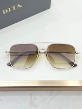 DITA DTS111-57-04 Flight Seven Gold Aviator Sunglasses Brown Lens