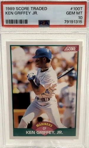 Score 1989 Ken Griffey Jr. #100T Rookie PSA 10 Seattle Mariners