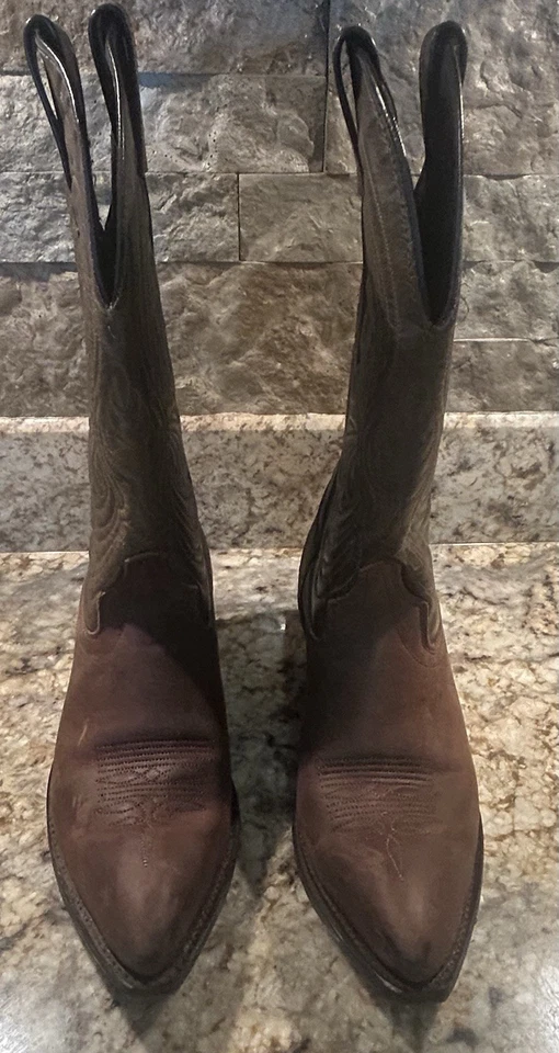 Botas vaqueras occidentales vintage marrón Laredo para mujer talla 7 M Foto 3 de 4