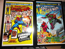 Amazing Spider-man 121 122 Framed Prints 17 X 11 Signed By Gerry Conway Set