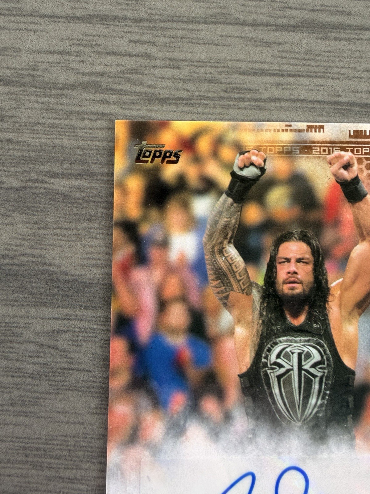 2016 Topps WWE Then Now Forever Roman Reigns Autograph Bronze /50 Auto view 4