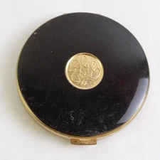 Vintage Revlon Ultima II Maroon Enamel Powder Compact with Mirror