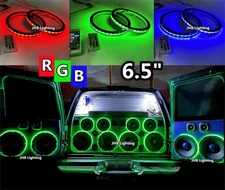 JHB Set 2PCS 6.5" Remote APP RGB Color LED Rings Lights for Speaker Sound Subs