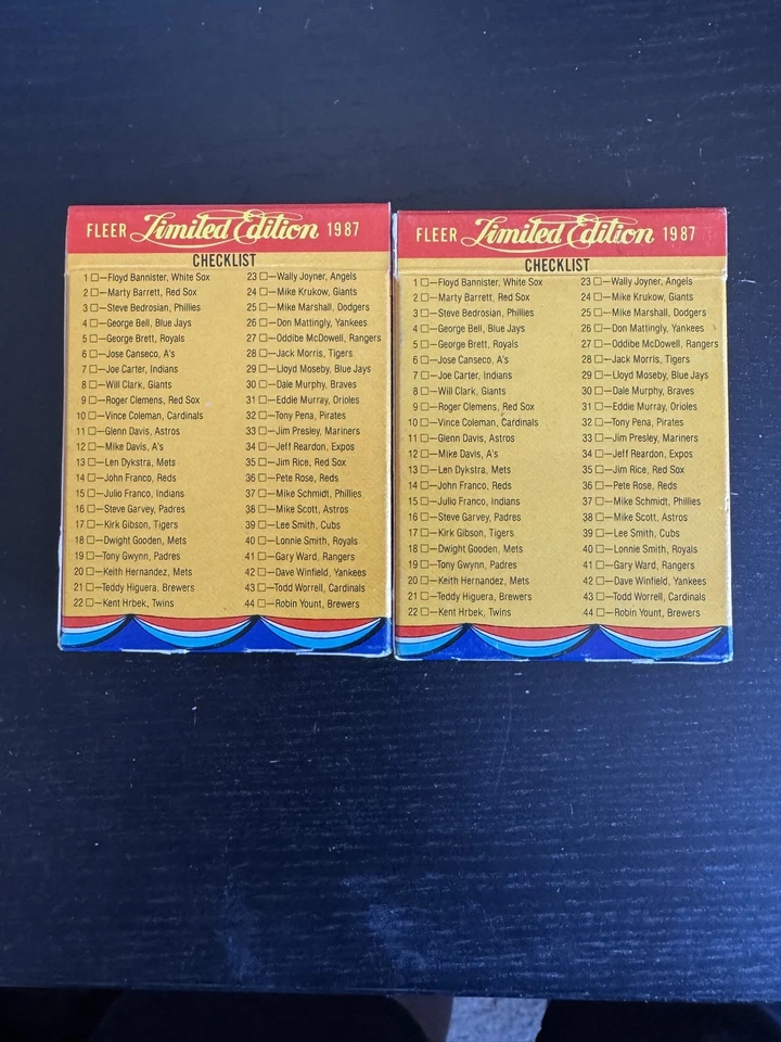 Juego completo de 44 tarjetas Fleer Baseball Superstars 1987 casi nuevo-como nuevo Foto 3 de 3