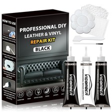 Black Leather Vinyl Repair Kit - Scratches, Tears, Holes - Quick Dry Liquid