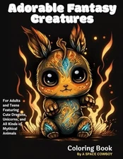 Adorable Fantasy Creatures: Coloring Book for Adults and Teens Featuring Cute Dr