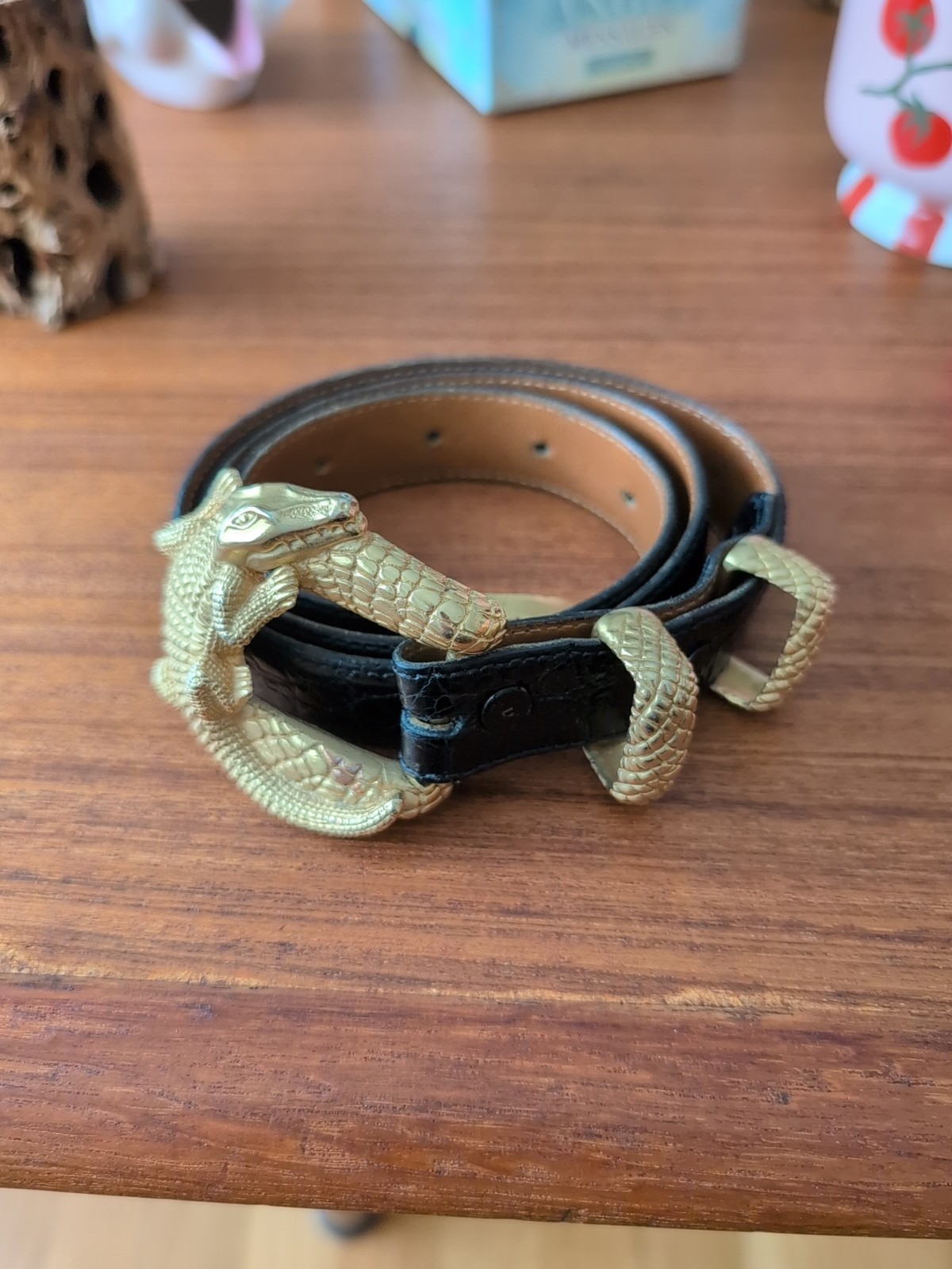 J Deegan Designs Aligator Belt Buckle 2” Unique Handcrafted image 2
