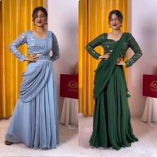 Designer Indian Pakistani top plazzo Bollywood Dress Party Wear Suit wedding