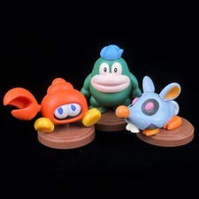 Furuta Super Mario Bros. Huckit Crab Spike Scaredy Rat 3pc Choco Egg Figure Lot
