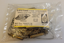 MILL RUN (Cleveland Ohio) LIFETIME Vtg Stainless Steel & Brass FISH STRINGER New
