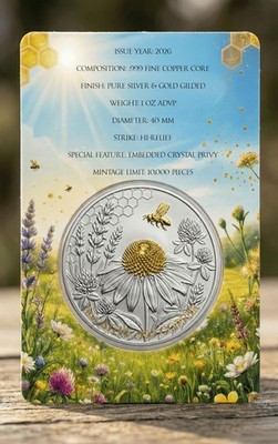 1oz ADVP .999 Fine Copper Core 2026 Bee Yourself Silver & Gold
