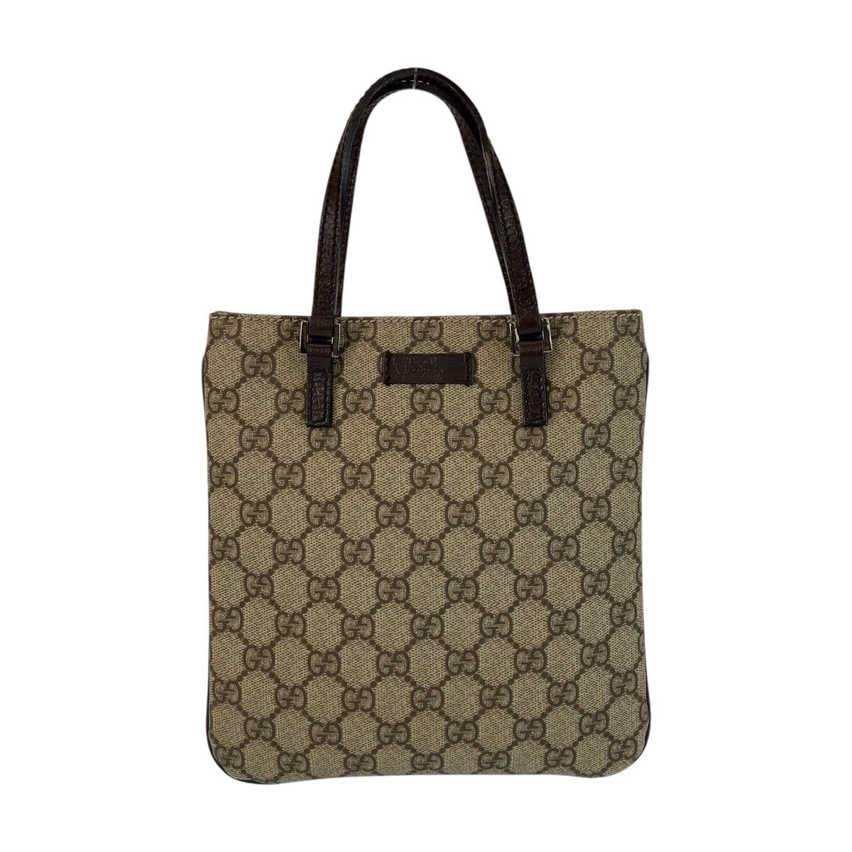 Sac à main fourre tout Beauty GUCCI beige marron GG Supreme toile cuir 114600 avec