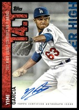 2015 Topps #CHA-YGA Yimi Garcia Career High Autographs (Series Two) Dodgers NM+