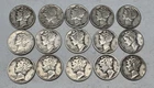 Lot # 1180 - 1.50 Face Value Mercury Dimes - 90% Silver - Unknown Grade