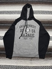 Gas Monkey Garage Hoodie Men's Large Gray Black