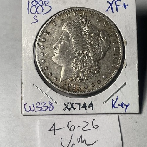 KEY RARE DATE 1883 S MORGAN DOLLAR VERY NICE  XF Condition XX744