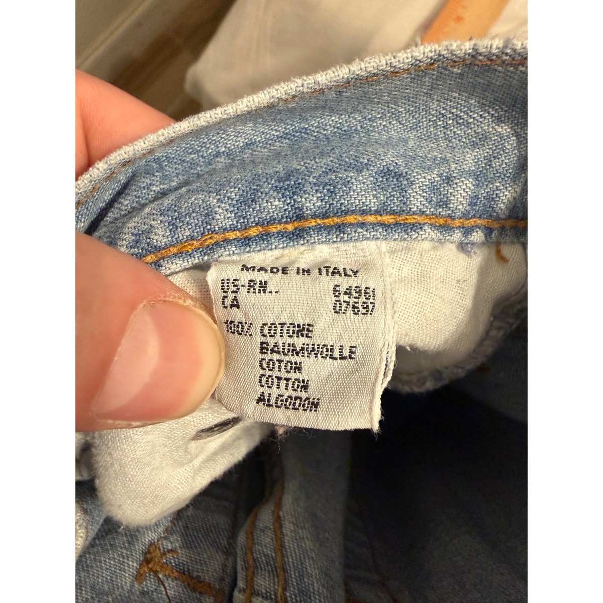 Vintage Benetton Blue Family Jeans Made in Italy Light Wash Wide