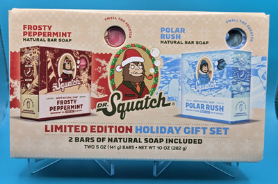 Dr Squatch 2025 Limited Edition Holiday Gift Set - two soaps, sealed.