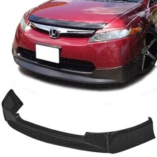 Fits 06 07 08 Honda Civic Sedan 4dr Front Bumper Lip Splitter Mu Style Pu Black