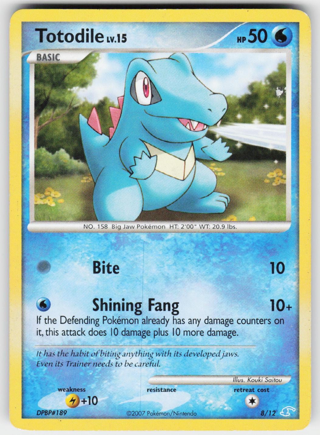 Totodile 8/12 C DP Trainer Kit: Manaphy & Lucario Pokemon MP