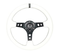 Nrg For Reinforced Steering Wheel 350mm3in. Deep White Leather Wblk Nrg For Reinforced Steering Wheel 350mm3in. Deep White Leather Wblk