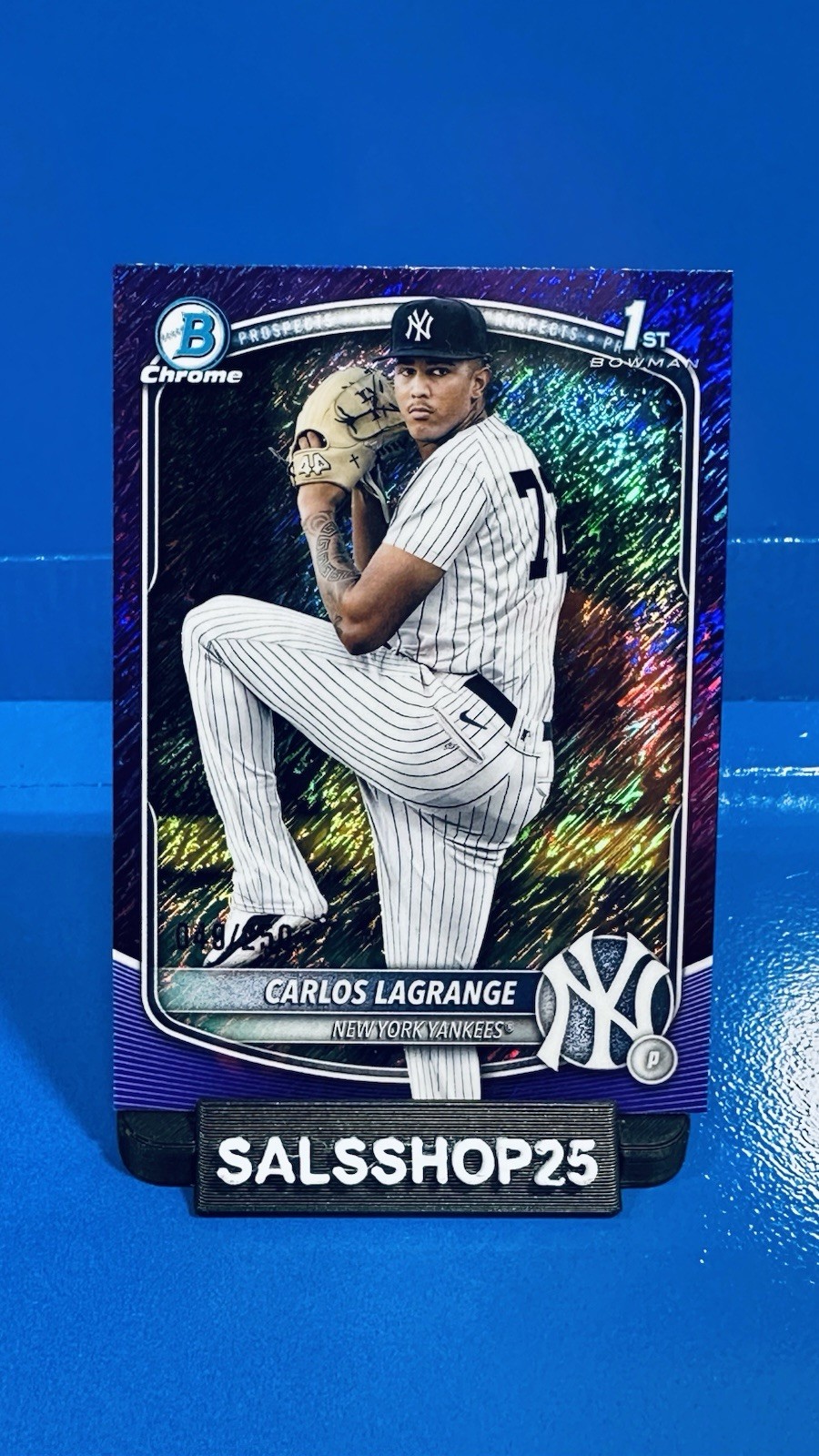 2025 Bowman Chrome Carlos Lagrange Purple Shimmer Refractor /250 BCP-202 Yankees