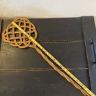 VTG Antique Rattan Wicker Rug Beater 27" Primitive Farmhouse Wall Decor — photo 9