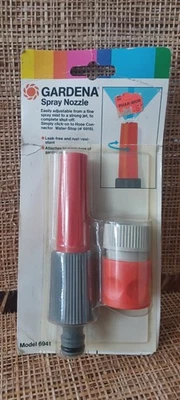 Gardena Spray Nozzle Model 6941 Leak-Free Rust-Resistant Red Gray MPN 6941 - Image 1 of 2