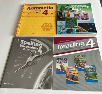 Abeka Grade 4 Understanding Gods World Reading Spelling Arithmetic Homeschool