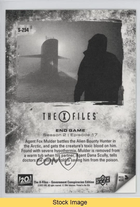 2025 Upper Deck X Files Government Conspiracies Stickers End Game #S-254 READ - Image 2 of 3