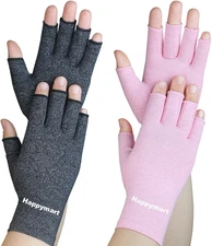 2 Pairs Arthritis Gloves, Hand Compression Gloves for Rheumatoid, Pain Relief, C
