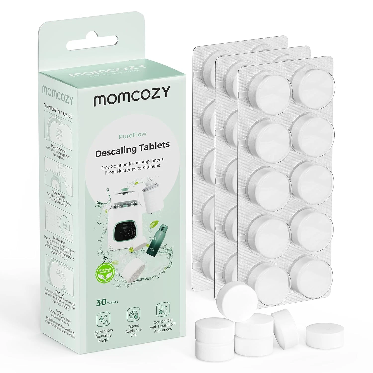 Official Descaling Tablets, Compatible Kleanpal Pro Baby Bottle Washer, Descaler