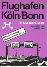 Flugplan Köln Bonn Airport 1978-79 Timetable Cologne