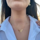 Double Venus Necklace Female Symbol Pendant Stainless Steel Charm Women Jewelry