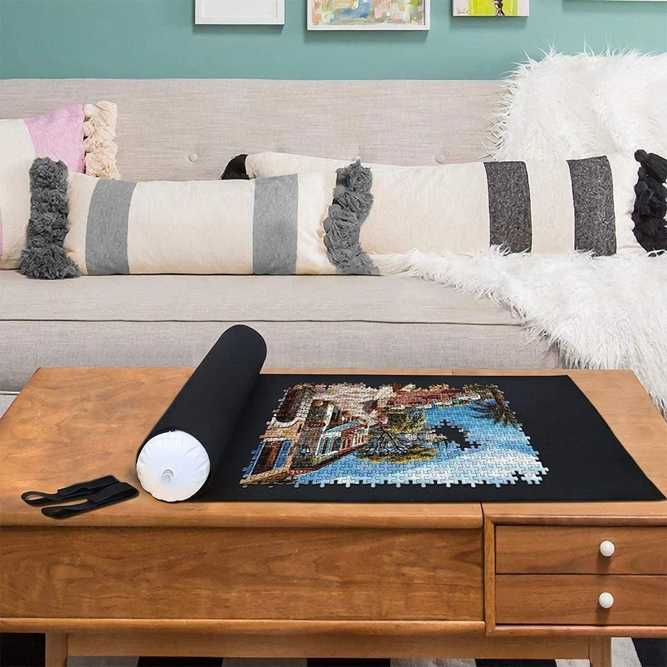 Puzzle Board Roll Up Mat 2000 Piezas Kit de Almacenamiento Portátil Negro Nuevo Foto 4 de 4