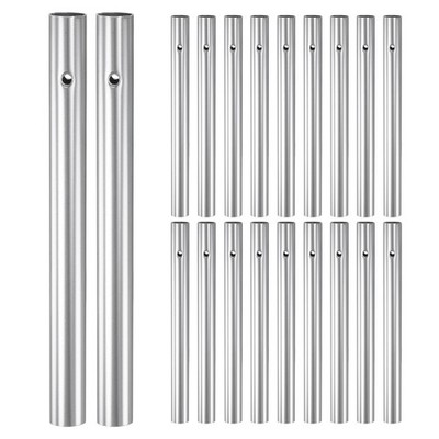 20-Pack Wind Chime Tubes, 1x11cm Aluminum Wind Chime Parts for Crafts [Silver]