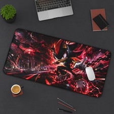 Black Hedgehog Character Desk Mat  Gaming Mousepad