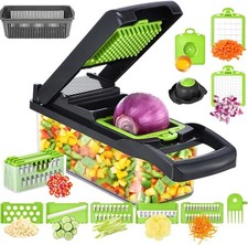 15 in 1 Vegetable Chopper, Food Veggie Chopper, Onion and Vegetable Slicer wi...