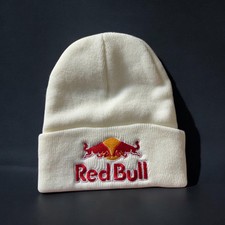 Red Bull Beanie (High Quality) White Embroidered Logo Hat