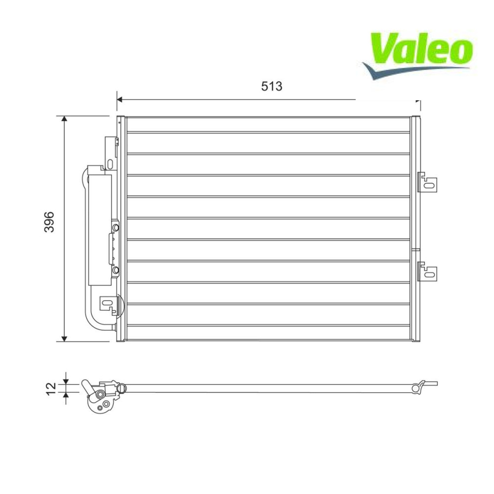 Condenser, air conditioning VALEO 814061 For RENAULT