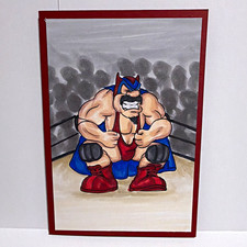 Funny/humor Wrestler handmade Greeting Card, Blank Inside, any occasion