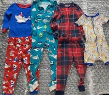 Lot Of 4 Kids Boys Toddler Sleepwear Sets Pajamas Size 4T