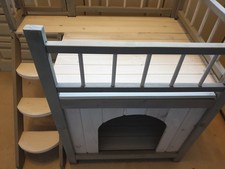 Pawhut Wooden Cat House/Lodge In Grey & White Fully Assembled Brand New RRP 70