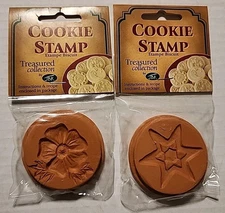 *NEW*SEALED*(2)COOKIE STAMPS TREASURED COLLECTION*MADE IN CANADA*STAR/FLOWER*