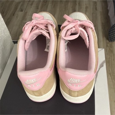 Nike Air Force 1 '07 LV8 Pink Beige White Suede Leather Sneakers FQ8741-100 Men