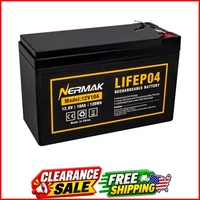12V 10Ah Lithium LiFePO4 Deep Cycle Battery with 10A BMS,Lightweight