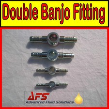 Metric BANJO x TWO Hose Tail Fitting - Diesel Petrol Oil Tube Pipe, Fuel Filter 